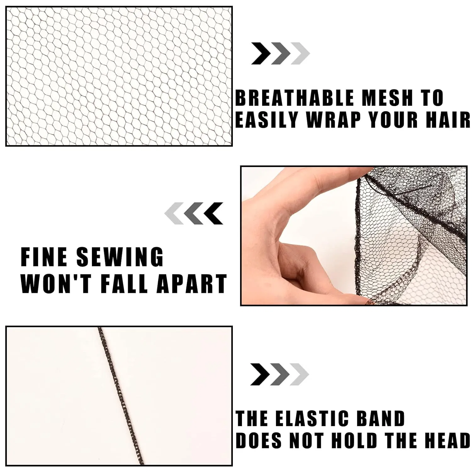 White High Quality Durable Disposable Dust-Proof Nylon Mesh Hairnet Cap