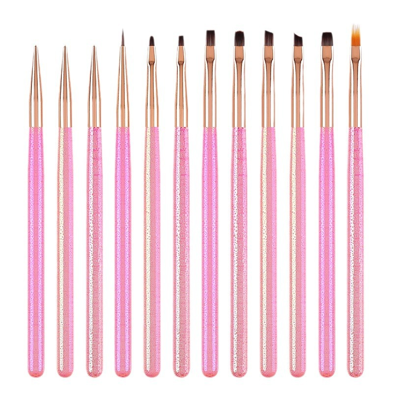 Factory Price Set of Pink Acrylic Nail Brush