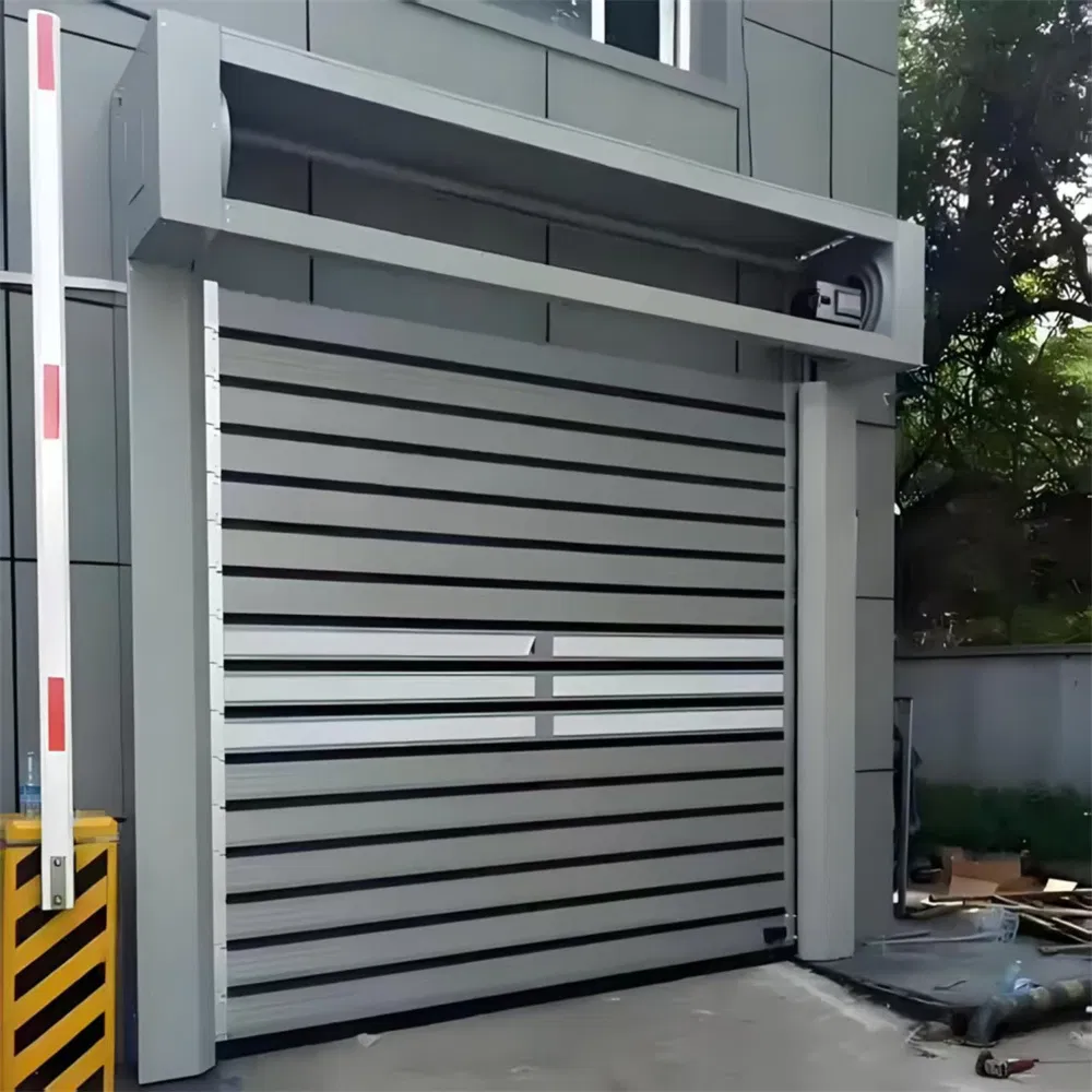 Industrial Automatic Aluminum Alloy Hard Thermal Insulated High Speed Rolling Rapid Roll up Fast Acting Roller Shutter Spiral Security Garage Door