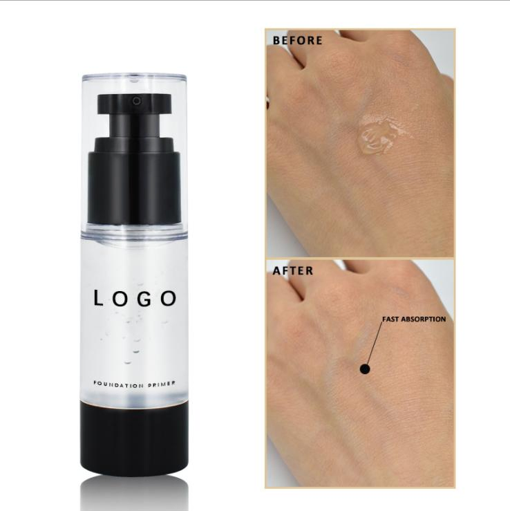 Vegan Transparent Makeup Primer Face Facial Moisturizer Customized Logo Makeup Base
