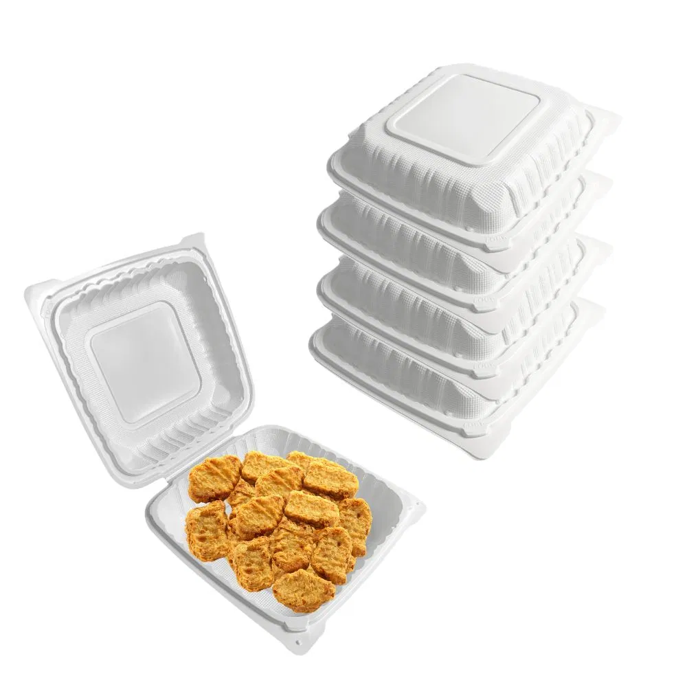 Microwave PP Food Safe Take Away Packaging Disposable Plastic Clamshell Container Food Packaging