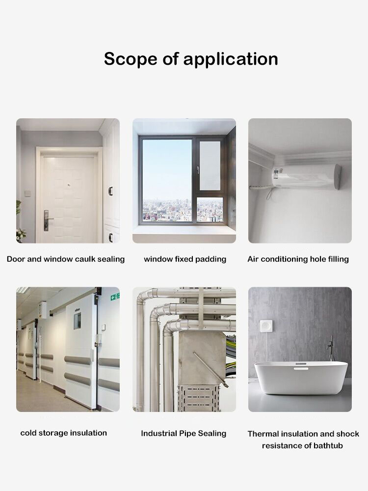 Insulation Construction Soft PU Moulded Foam Filling Gap Mounting PU Foam Sealant