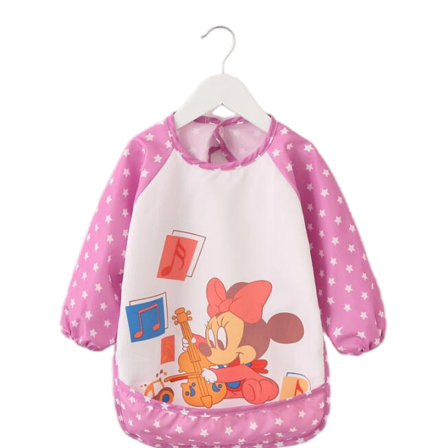 Animal Printing Cloth Baby Bibs Smock Children Bib Burp Long Sleeve Baby Clothes for Having Dinner
