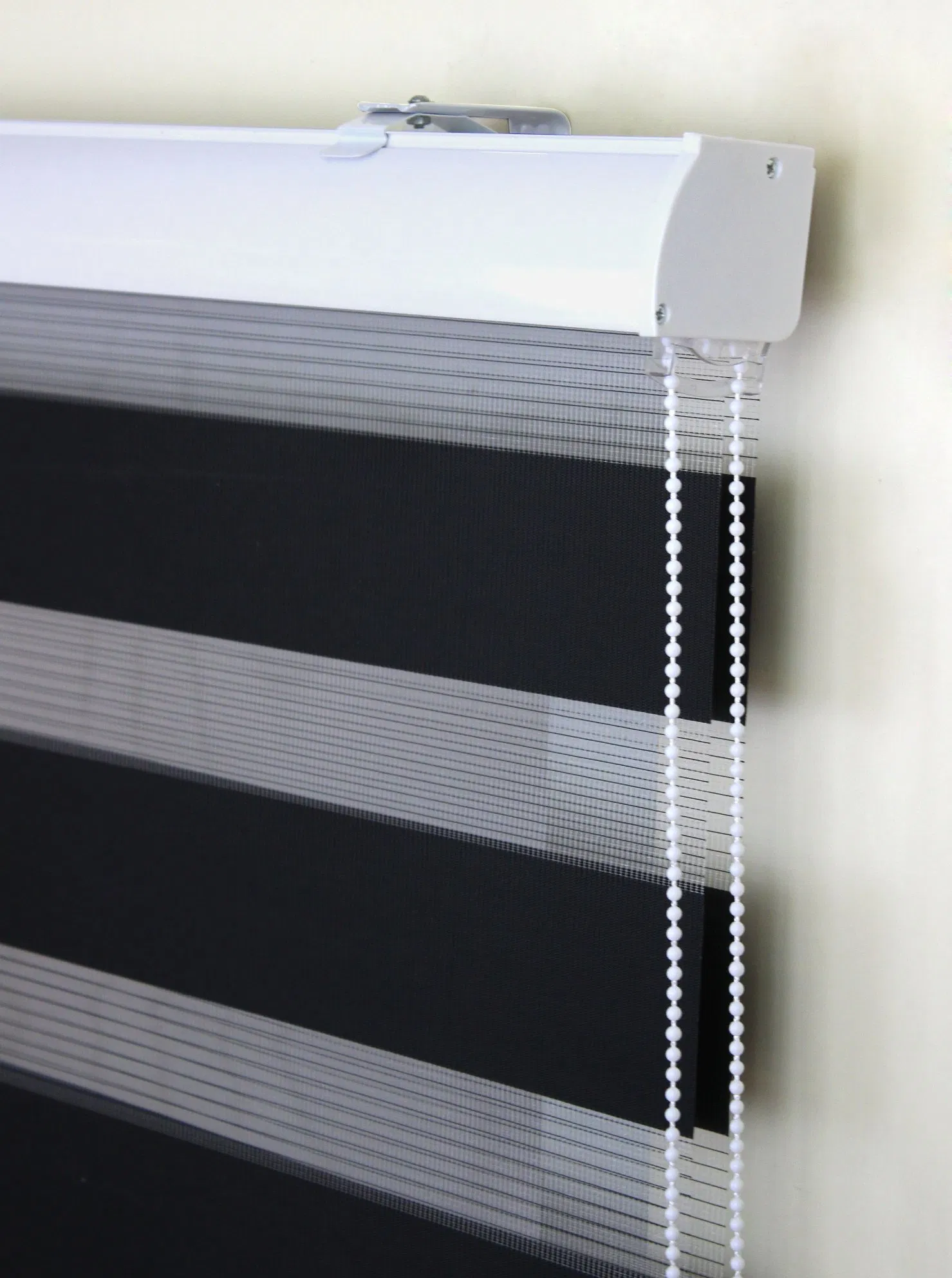 Modern New Blackout Room Darkening Grey Zebra Blinds