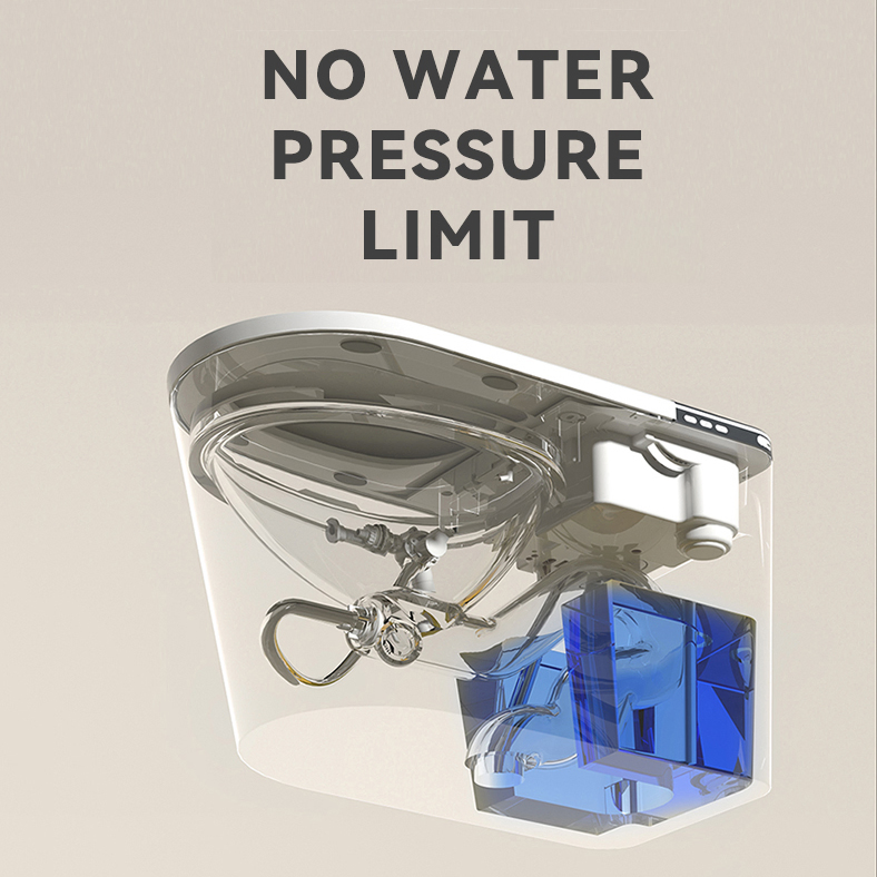 Floor Mounted Intelligent Water Closet U Shape Automatic Ceramic Smart Toilet