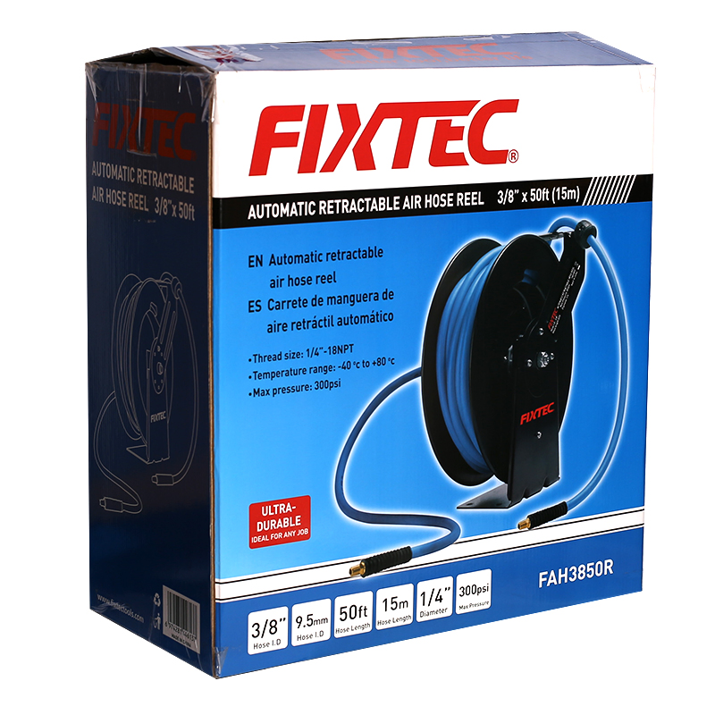 Пневматический шланг Fixtec 3/8" 15м, резиновый