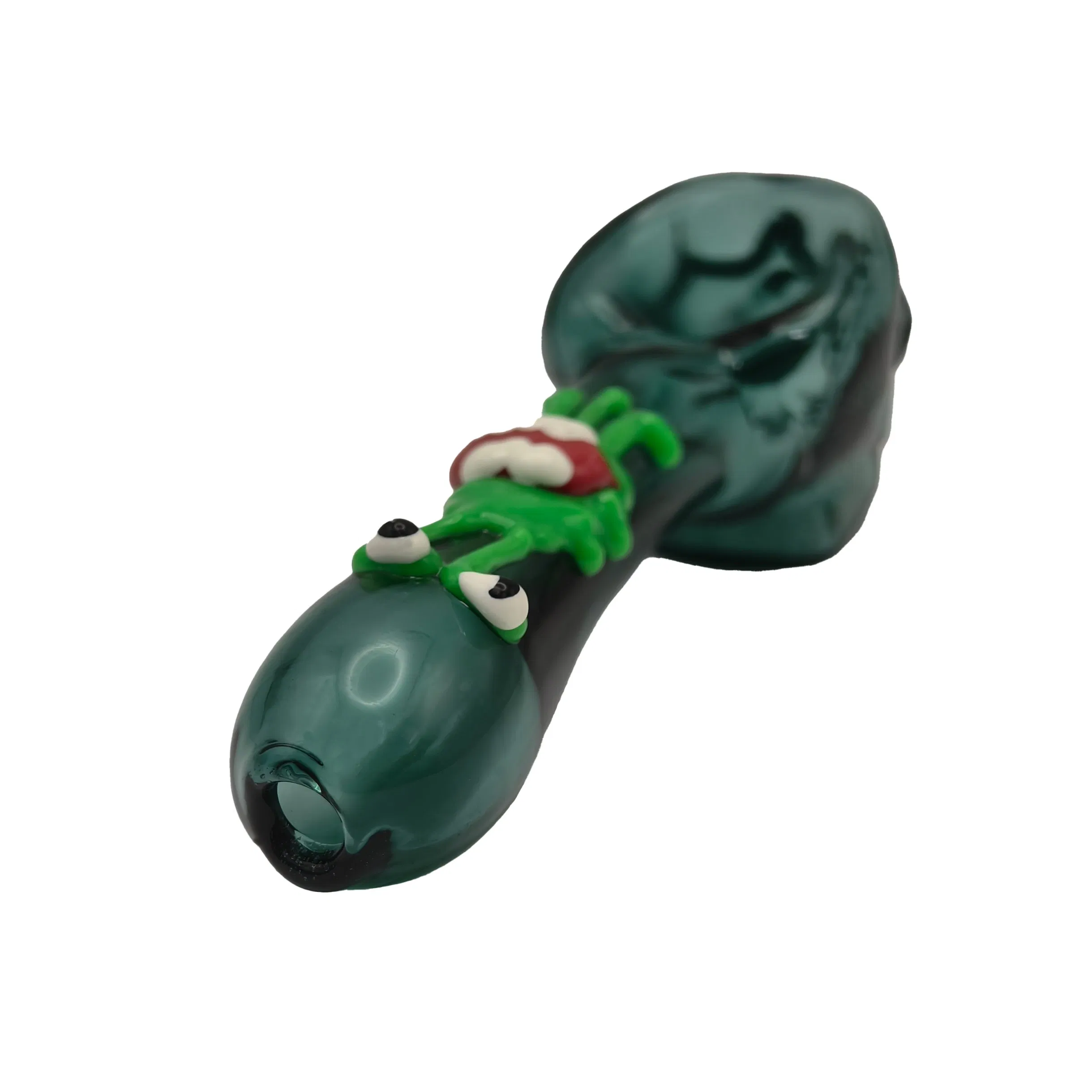 Artistic Glass Smoking Hand Pipe Featuring Colorful Patterns and Ergonomic Shape Tobacco Smoking Pipe