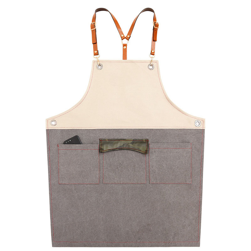 Coffee Shop Milk Tea Shop Hairdresser Chinese Restaurant Work Clothes Men and Women Canvas Apron Custom Logo (RS-AXE86)