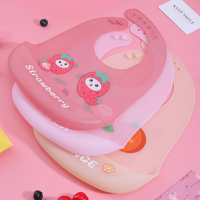 Hot Selling Baby Silicone Soft Waterproof Food Grade Dental Bibs