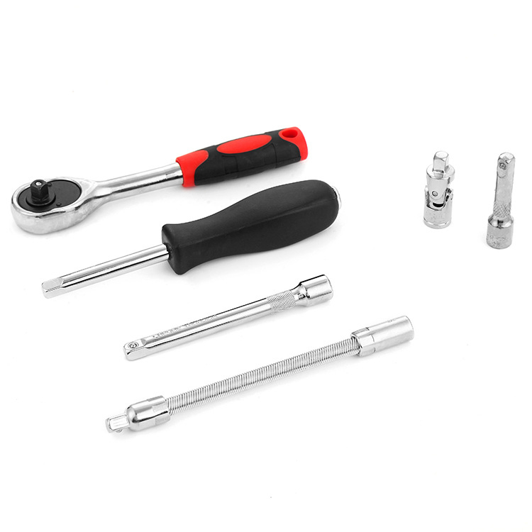 Carbon Steel Manual Tool Kit 121PCS Automotive Mechanical Repair Wrench Set Box Home Socket Set Hand Tools Plastic