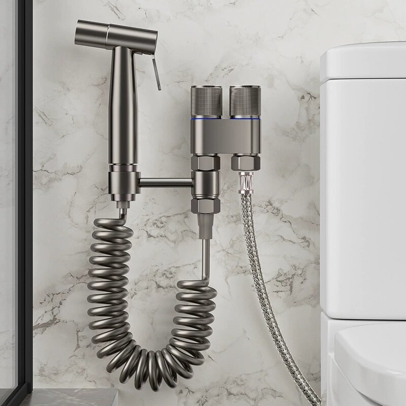 Heavy Duty Stainless Steel Bidet Sprayer Set with High-Pressure Nozzle