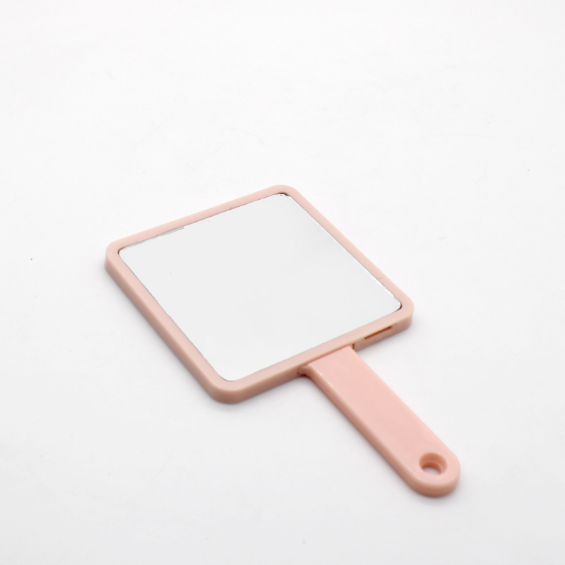 Handle Makeup Cosmetic Mirror with Hair Brush