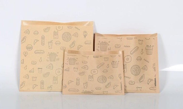 Fast Food Packaging Hamburger Wrapper Burger Wrap Greaseproof Sandwich Coated Paper