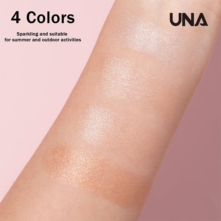 Private Label Vegan Sparkle Ice Touch 4 Colors Swelling Effect Repairing Face Long Lasting Moisturizing Jelly Highlight Stick