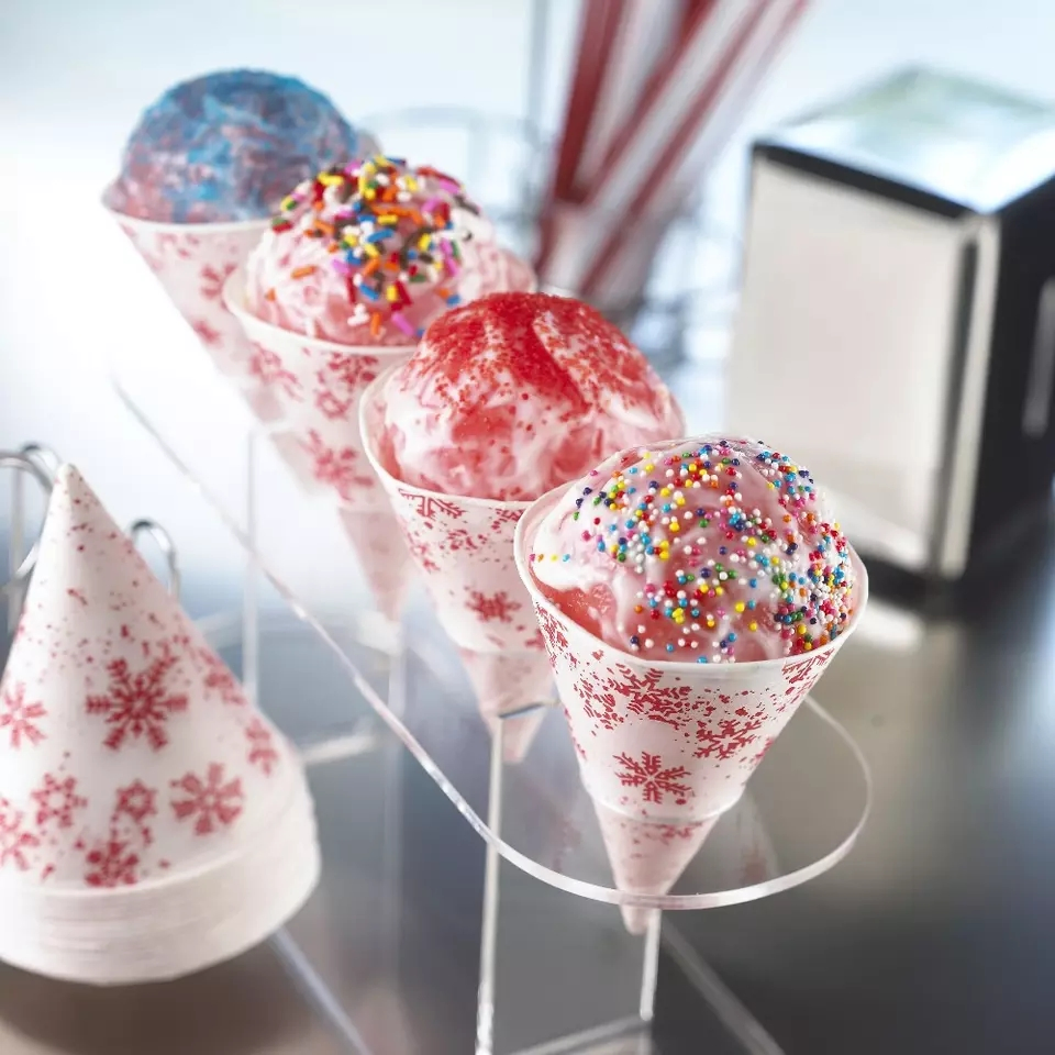 Hyde Disposable 6oz Ice Cream Snow Paper Cone Cup