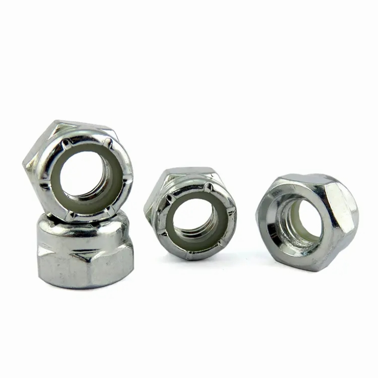 Self Lock Nuts DIN982 DIN985 Nylon Lock Nut Jam Nuts Fasteners, Gr. 8 Hex Lock Nuts 304 Stainless Steel Lock Nuts