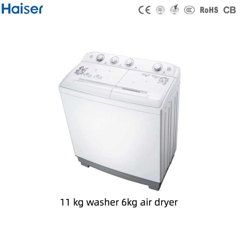 Hidden Control Panel Design Twin Tube Washing Machine with 11 Kg Capacity