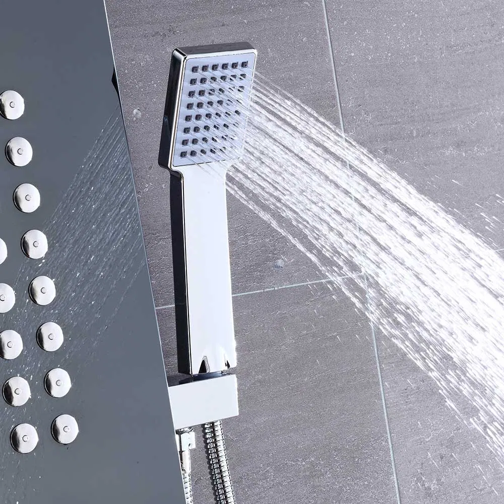 Factory Direct Price Modern OEM Stainless Steel Wall Mounted Waterfall Bathroom Shower Panel Set with Hand Shower