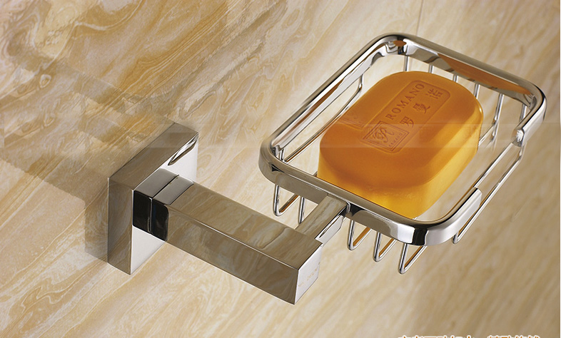 Настенная мыльница из латуни хром 6306