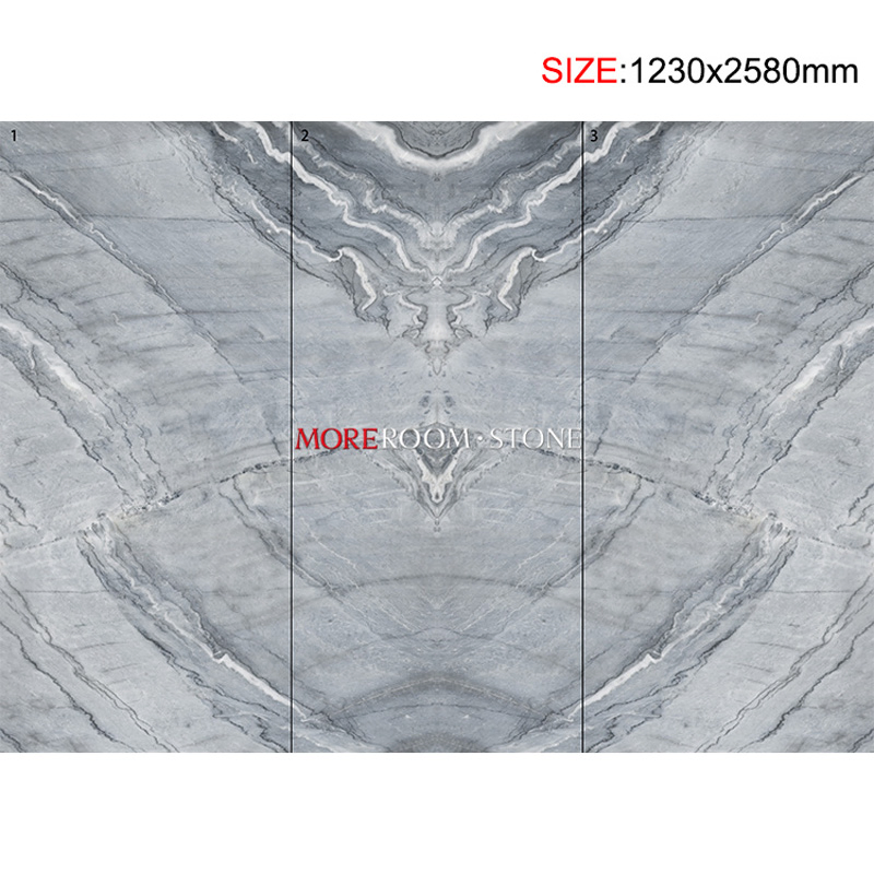 Керамогранитная плита Bookmatch Grey Marble 1230x2580мм