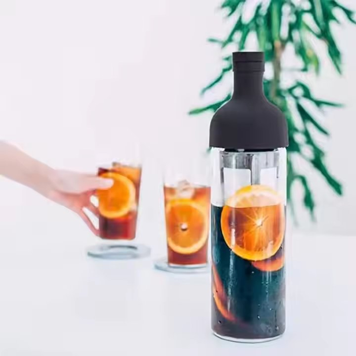 Glass Filter Bottle Pitcher Fruit Infuser Cold Brew Coffee Bottle