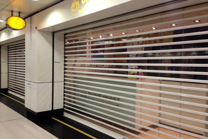 Motorized Polycarbonate/PVC Rolling Door Commercial Transparent Roller Shutter