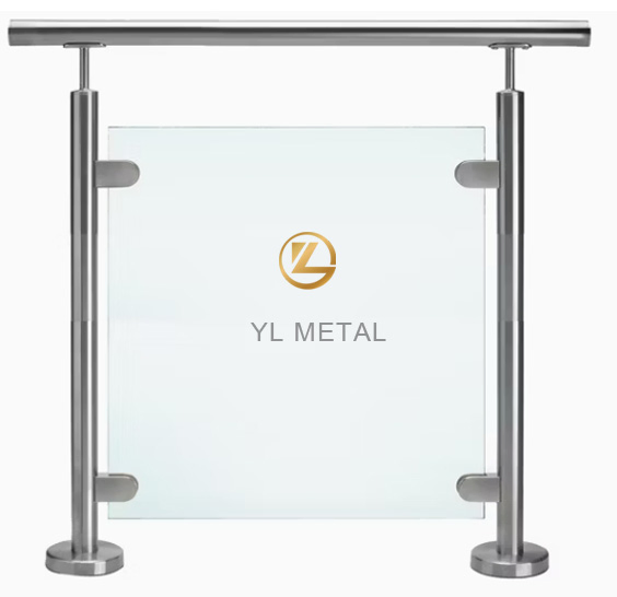 Y L Dealer Price Glass Post Stainless Balustrade Handrail Shopping Mall Railing