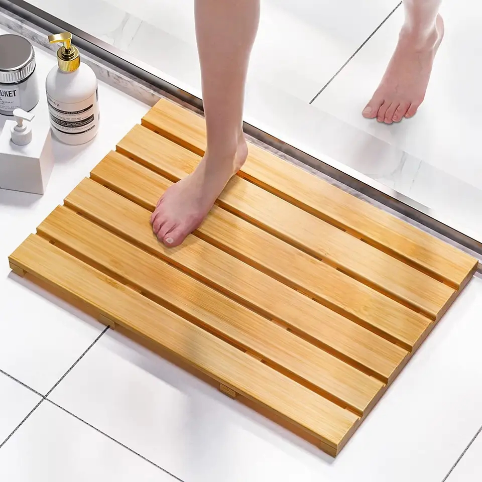 Бамбуковый коврик для ванной Non-Slip, влагозащитный