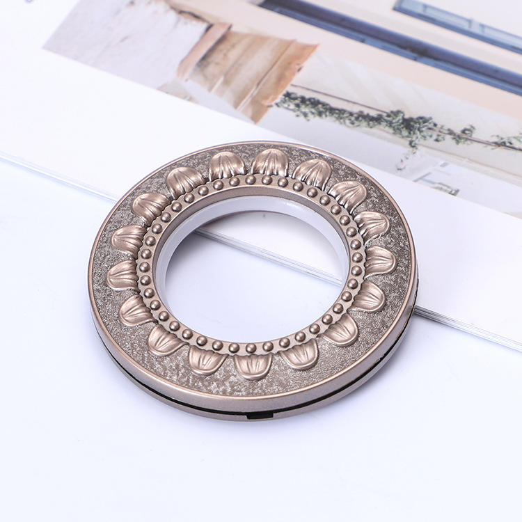 Home Decorative Curtain Accessories 32 Pack Nanoscale Low Noise Curtain Eyelets Roman Rings for Window Curtain Rod