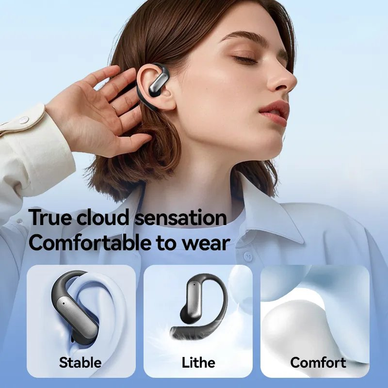 Беспроводные наушники Bluetooth, полуоткрытые
