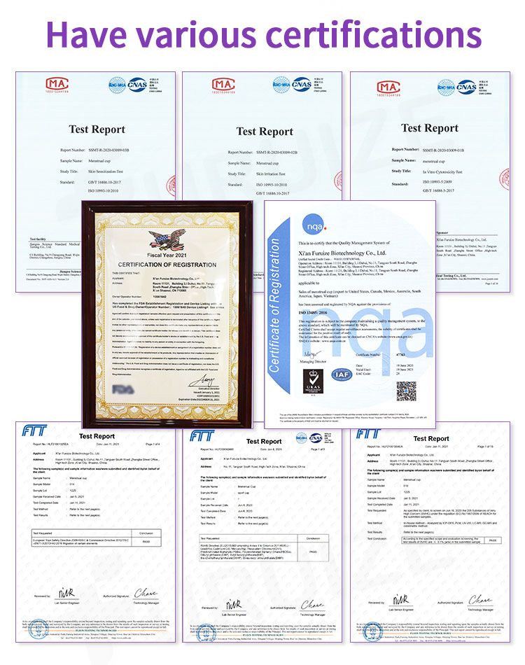 CE Certified Feminine Hygiene Silicone Sanitary Pads Patented Eco-Friendly Reusable Menstrual Cups for Women