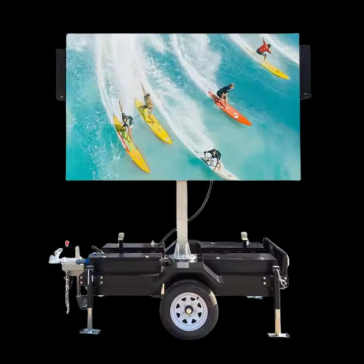Outdoor Mobile LED Display Screen Trailer Mobile Advertising Billboard Trailer for Sale