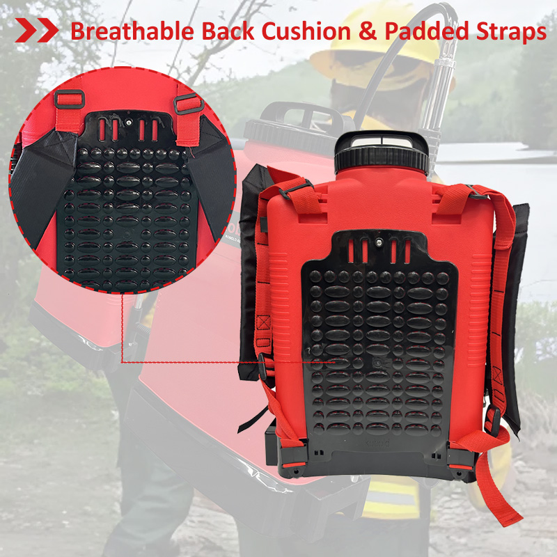 Backpack Firefighting Sprayer with Mist Gun Knapsack Fire Bucket for Wildland Forest