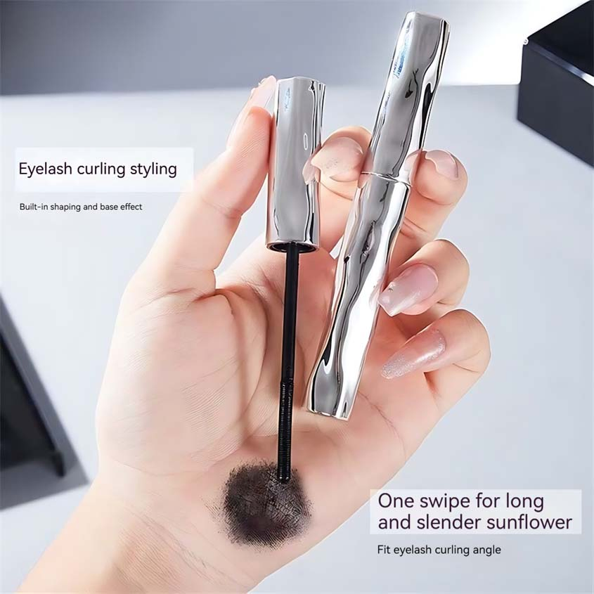 Waterproof Volumizing Mascara for Long, Thick Lashes Smudge-Proof, Curling, Long-Lasting Black Mascara for All-Day Wear