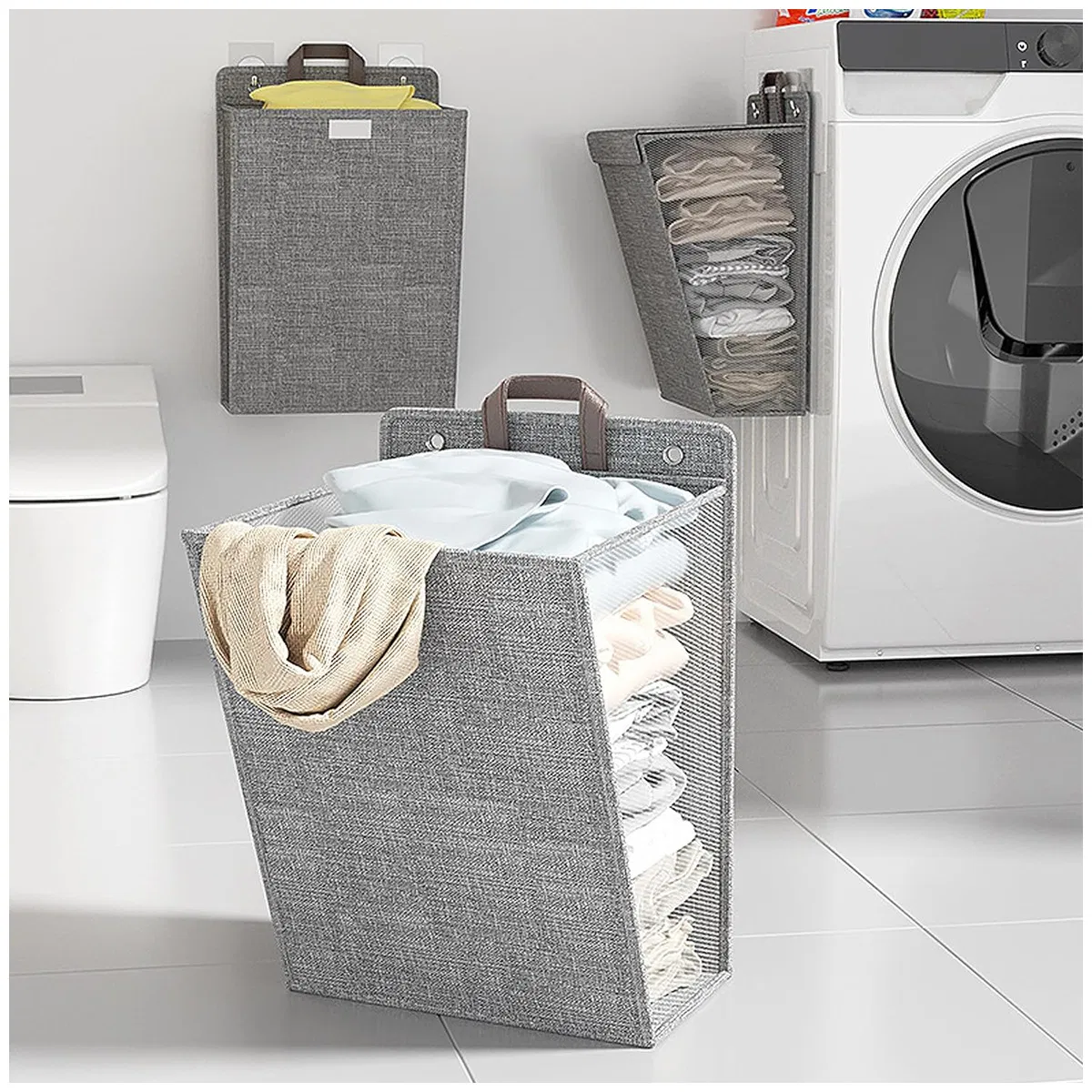 Opening Dirty Clothes Laundry Hamper Storage Bag Size Door Hanging Hamper Bag