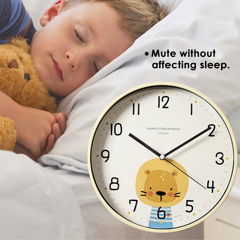 Foska 10 Inch Metal Cartoon Antique Quartz Wall Clock for Home School