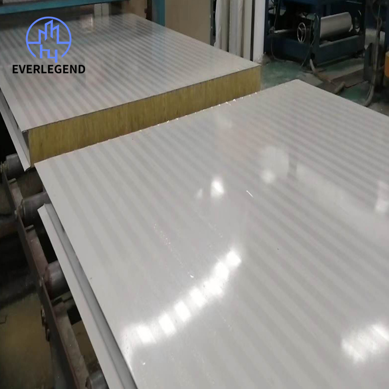 Fireproof Thermal Insulation Rock Wool Sandwich Panel Metal Siding Panels for Exterior and Interior Wall