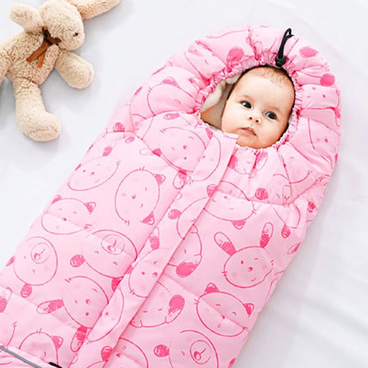Autumn and Winter Newborn Cuddle Baby Beanie Blanket Sleeping Bag