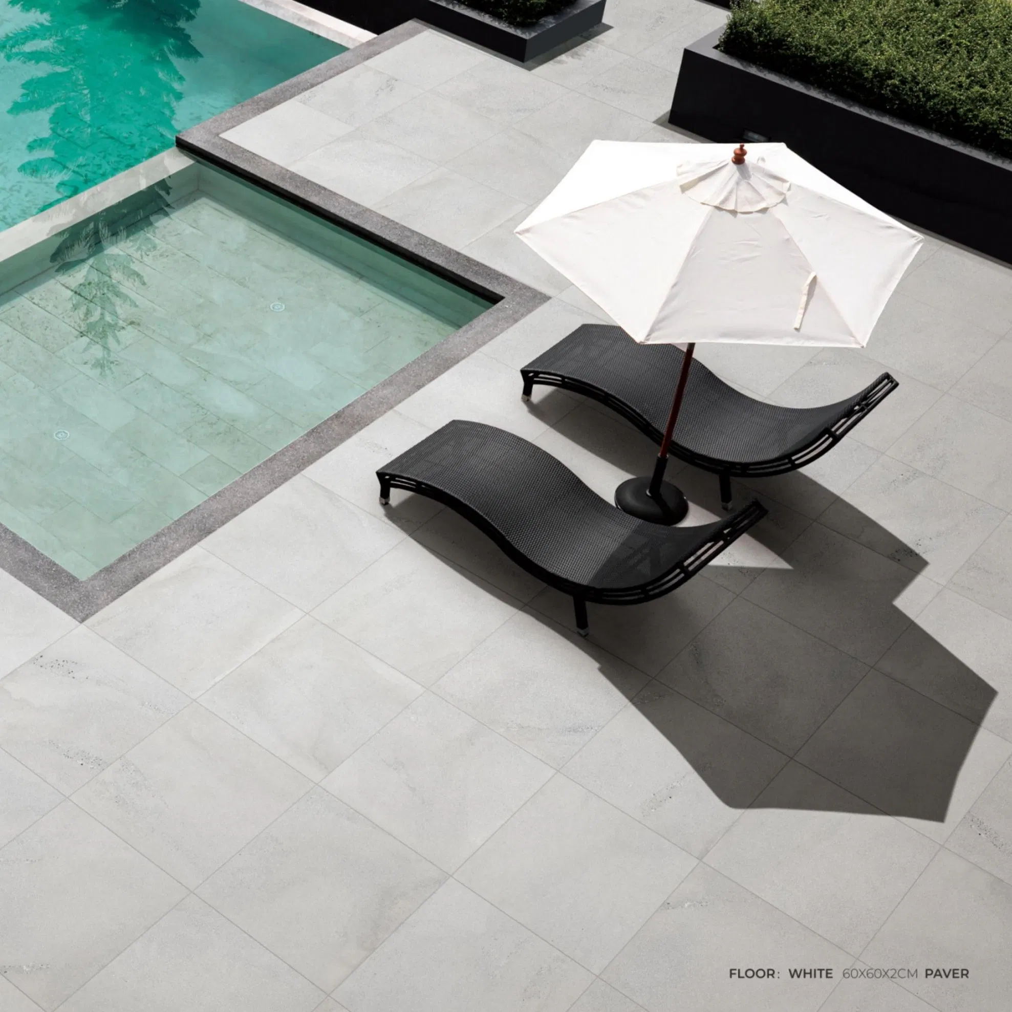 Full Body 2cm Thick Non-Slip Exterior Porcelain Floor Tiles R11 Matte Outdoor Swimming Pool Pavers Floor Tile