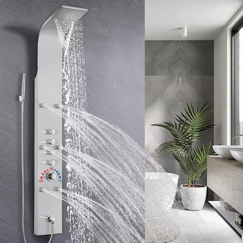 Multifunction Shower Panel Stainless Steel Shower Column Massage Panel Shower of Bathroom