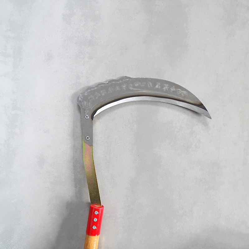 Farming Tools Rice Harvesting Sickle High Carbon Steel Blade Wooden Handle Sickle