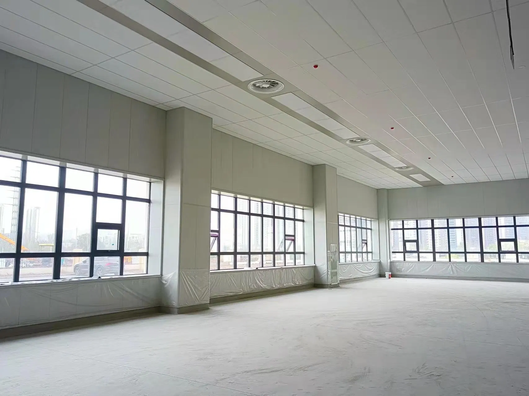 Moisture-Proof Fireproof Fiberglass Sound Absorbing Acoustic Insulation Ceiling for Office/Hospital/Auditorium Ceiling