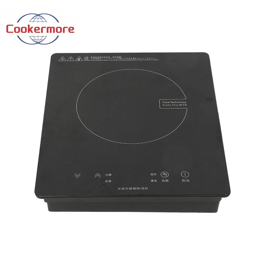 Single Burner Black Crystal Galss 2000W Induction Cooker
