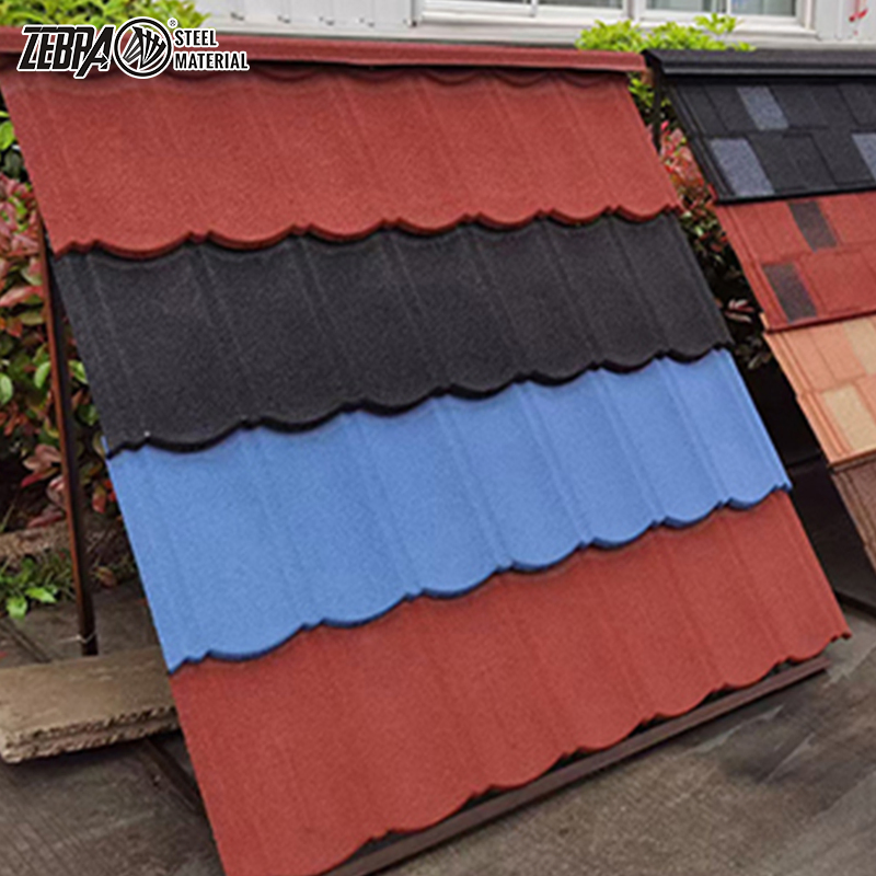Bond Tile Type Color Stone Coated Metal Roof Tile