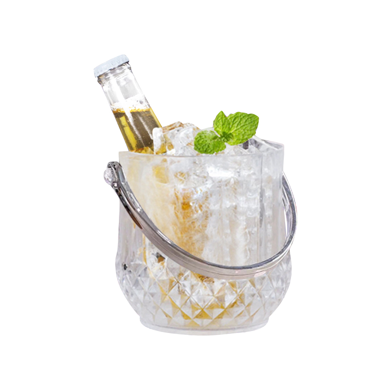 Hot Sale Transparent Plastic Acrylic Ice Bucket Home Bar Beer Cooler