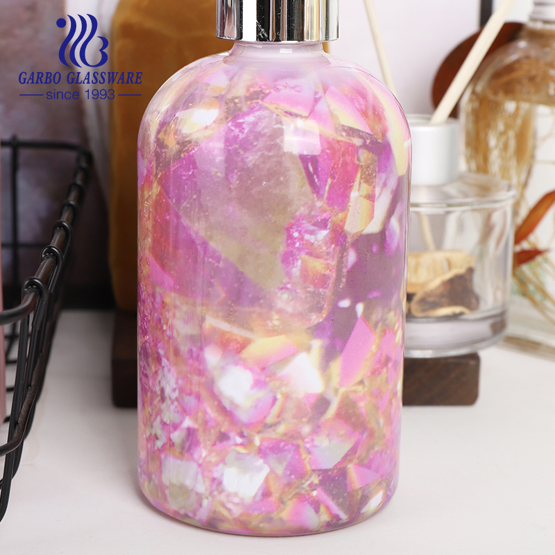 500ml Spray Color High Quality Glass Bottles for Bathroom Sets for Home Hotel Using Customized Tableware