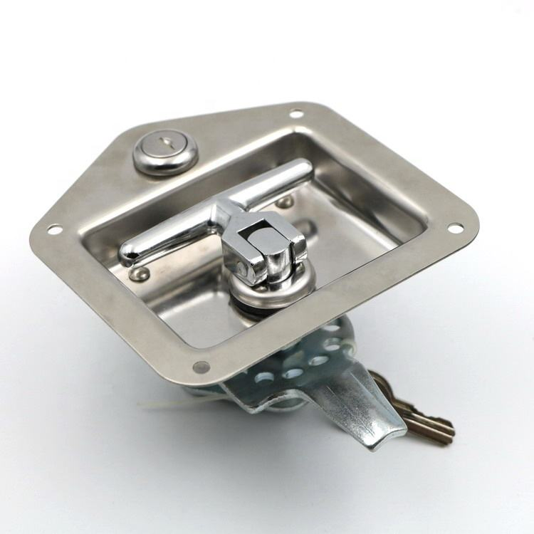 Stainless Steel Panel T Handle Canopy Door Paddle Latch Carriage Lock for Truck Tool Box
