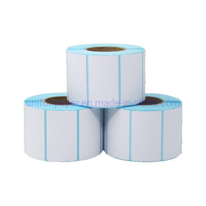 Adhesive Barcode Sticker Roll Direct Thermal Paper Label 65mm X 80mm