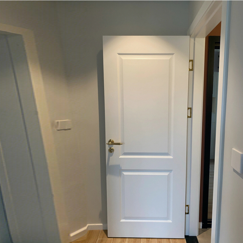 Factory Wholesale Furniture Light Apricot Grey Secret PVC Main Woooden Haf Interior Bedroom Front Timber Hidden Doors - Simple Waves for Any Room