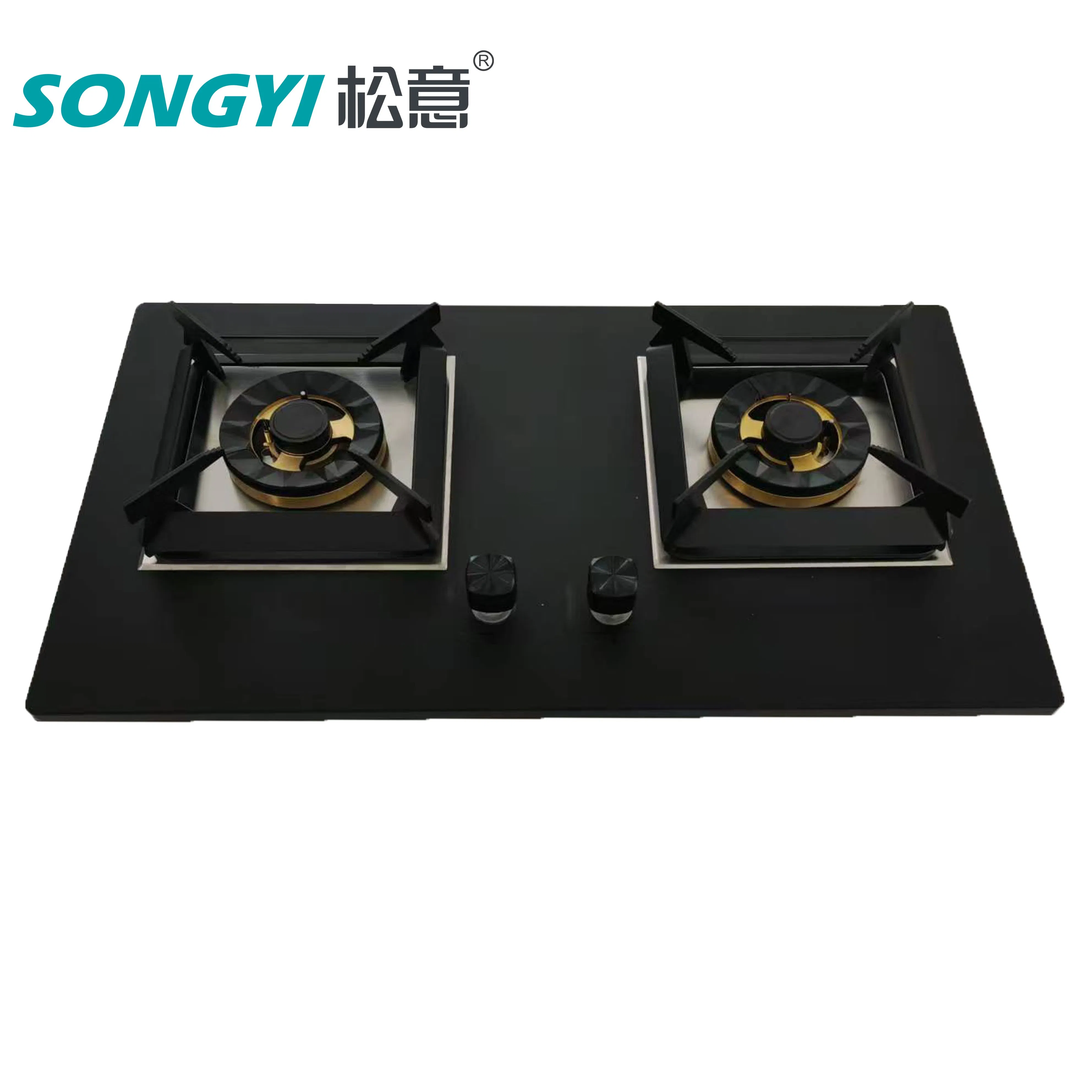Dual Burner Gas Stove Double Gas Cooktop Built in Gas Cooker with Timer High Efficiency for Kitchen